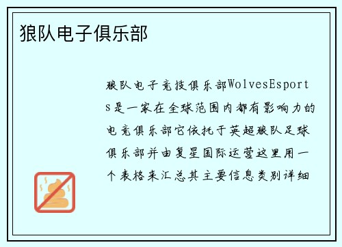 狼队电子俱乐部